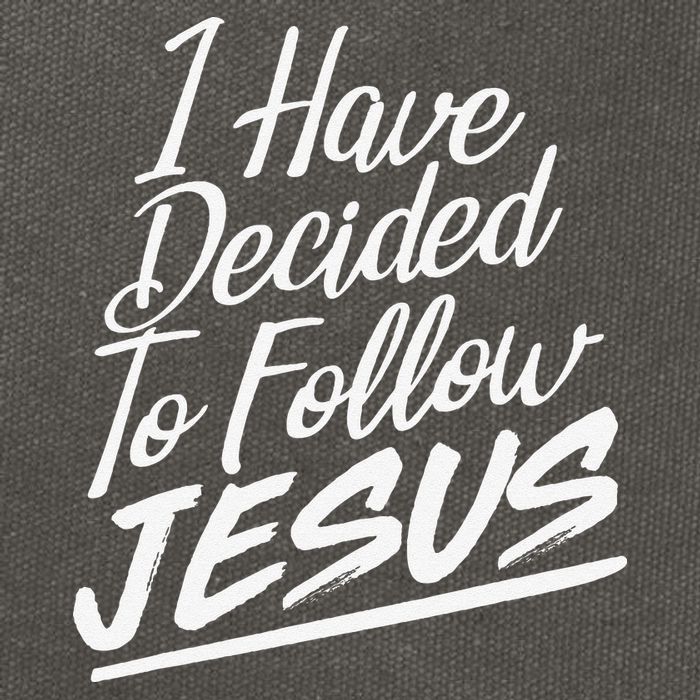 I Have Decided To Follow Jesus Christian Cotton Canvas Backpack