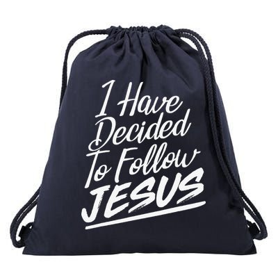 I Have Decided To Follow Jesus Christian Drawstring Bag