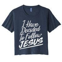 I Have Decided To Follow Jesus Christian Women's Crop Top Tee