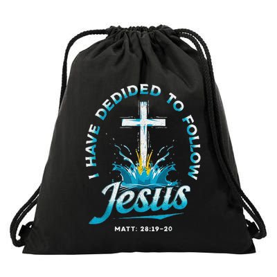 I Have Decided To Follow Jesus Drawstring Bag
