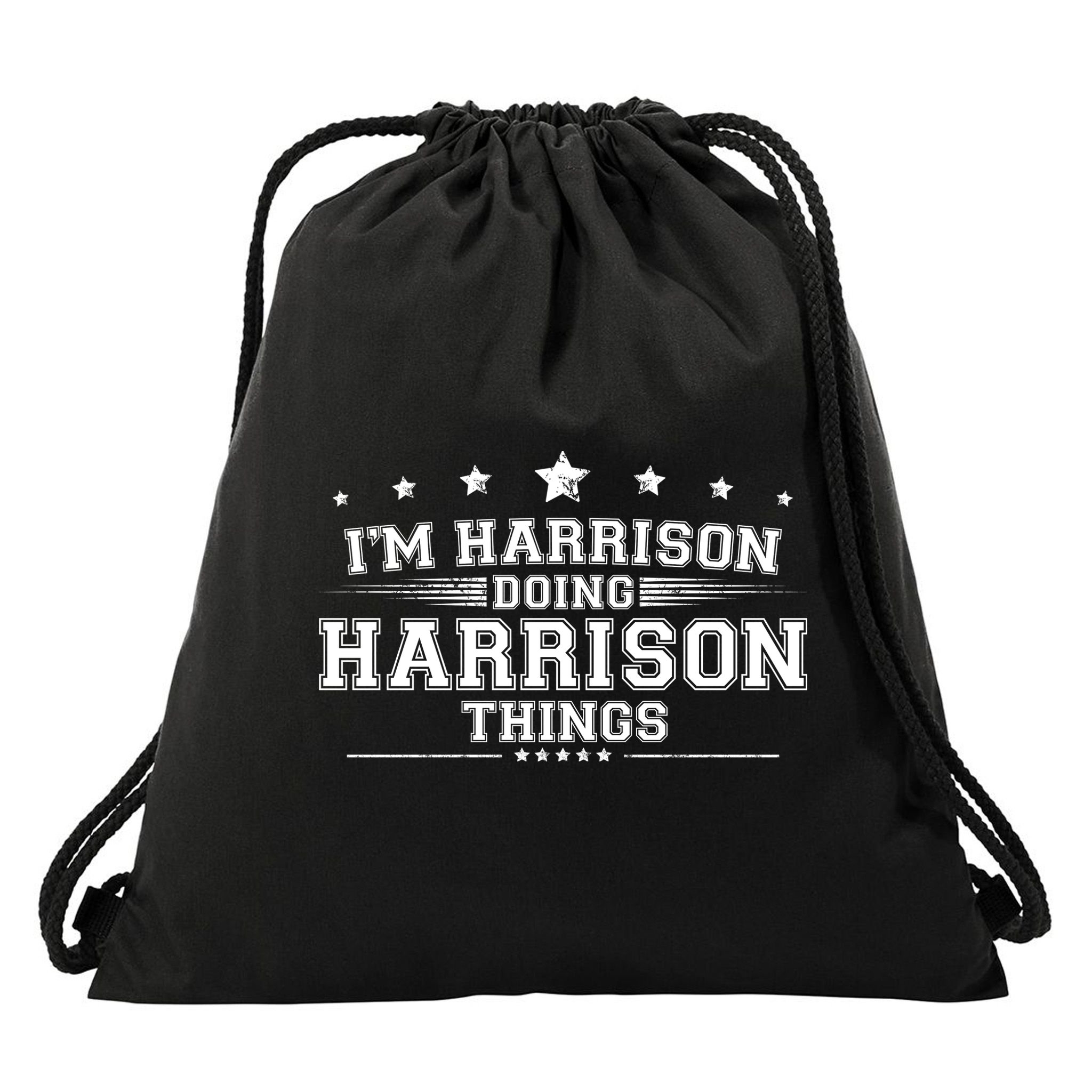 Im Harrison Doing Harrison Things Drawstring Bag