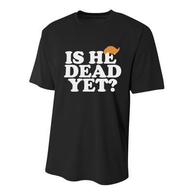 Is He Dead Yet Bold Youth Performance Sprint T-Shirt