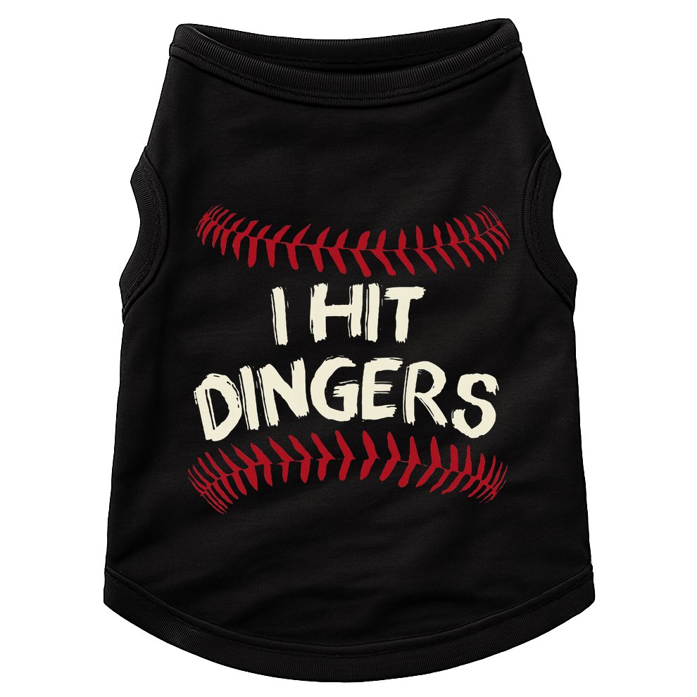 I Hit Dingers Baseball Softball Doggie Tank