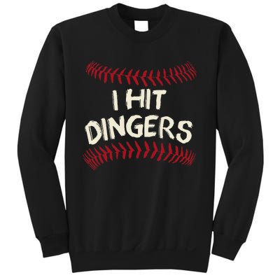 I Hit Dingers Baseball Softball Sweatshirt