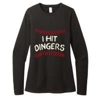 I Hit Dingers Baseball Softball Womens CVC Long Sleeve Shirt