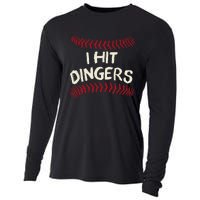 I Hit Dingers Baseball Softball Cooling Performance Long Sleeve Crew