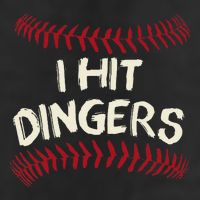 I Hit Dingers Baseball Softball 25L Jumbo Tote