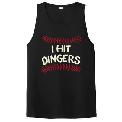 I Hit Dingers Baseball Softball PosiCharge Competitor Tank