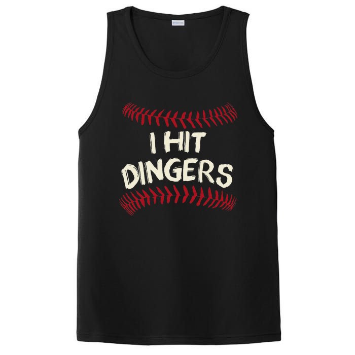 I Hit Dingers Baseball Softball PosiCharge Competitor Tank