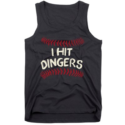 I Hit Dingers Baseball Softball Tank Top