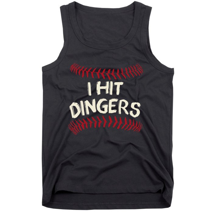 I Hit Dingers Baseball Softball Tank Top