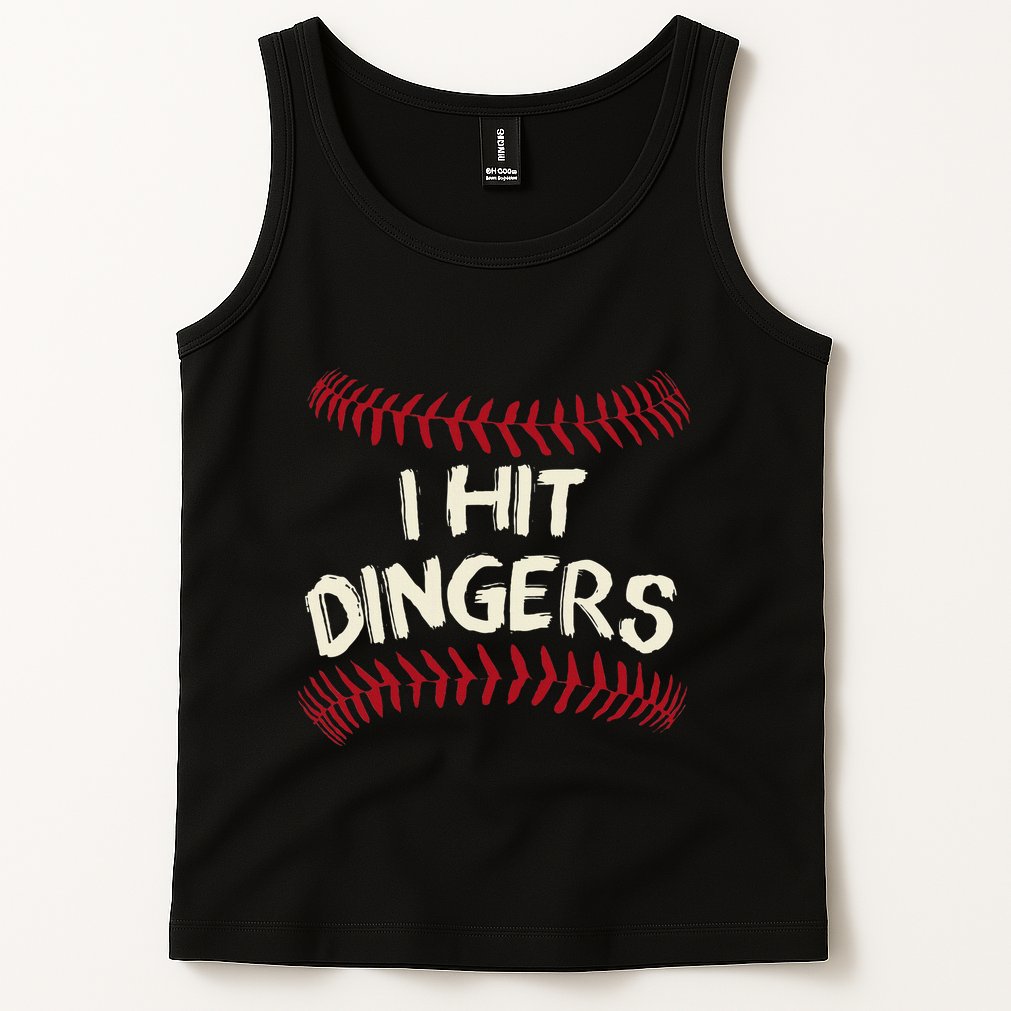 I Hit Dingers Baseball Softball Tank Top