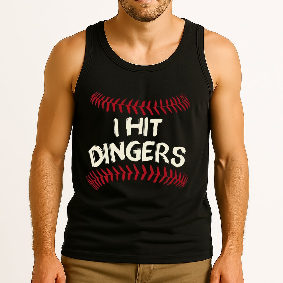 I Hit Dingers Baseball Softball Tank Top