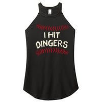 I Hit Dingers Baseball Softball Women's Perfect Tri Rocker Tank