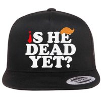 Is He Dead Yet 2025 Flat Bill Trucker Hat