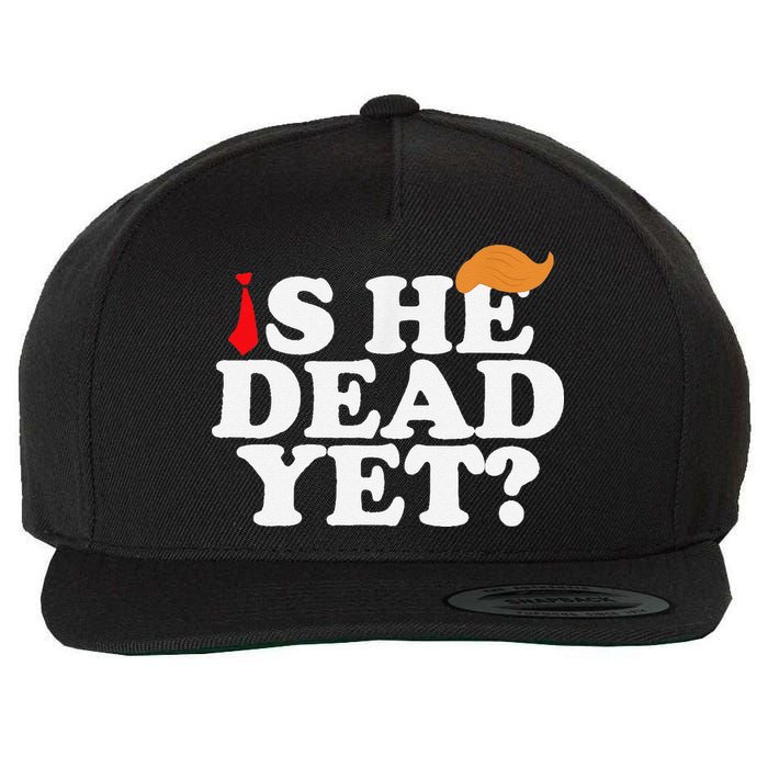Is He Dead Yet 2025 Wool Snapback Cap