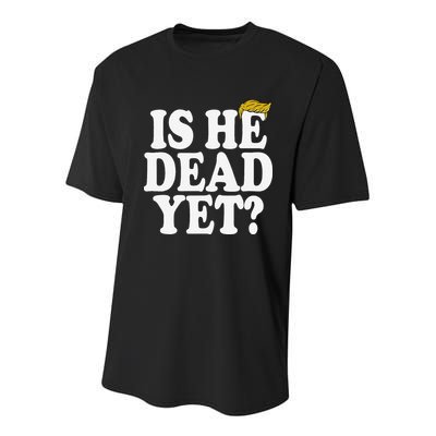 Is He Dead Yet Bold Youth Performance Sprint T-Shirt