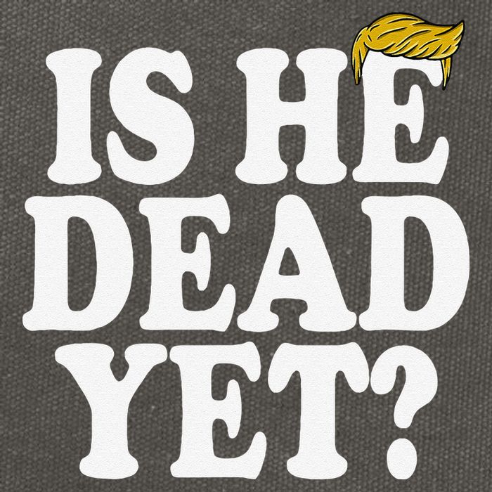 Is He Dead Yet Bold Cotton Canvas Backpack