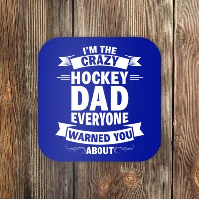 Ice Hockey Dad Funny Fathers Day Sport Game Coach Player Gift Coaster