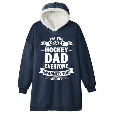 Ice Hockey Dad Funny Fathers Day Sport Game Coach Player Gift Hooded Wearable Blanket