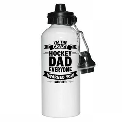 Ice Hockey Dad Funny Fathers Day Sport Game Coach Player Gift Aluminum Water Bottle