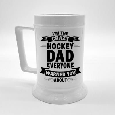 Ice Hockey Dad Funny Fathers Day Sport Game Coach Player Gift Beer Stein