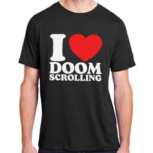 I Heart Doom Scrolling Modern Humor Adult ChromaSoft Performance T-Shirt