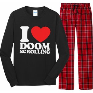 I Heart Doom Scrolling Modern Humor Long Sleeve Pajama Set