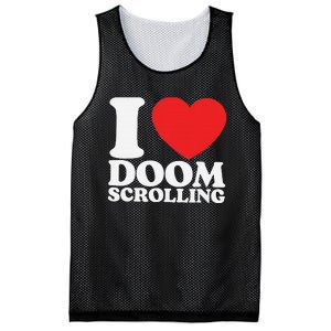 I Heart Doom Scrolling Modern Humor Mesh Reversible Basketball Jersey Tank