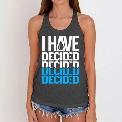 I Have Decided Baptized Baptism Women's Knotted Racerback Tank