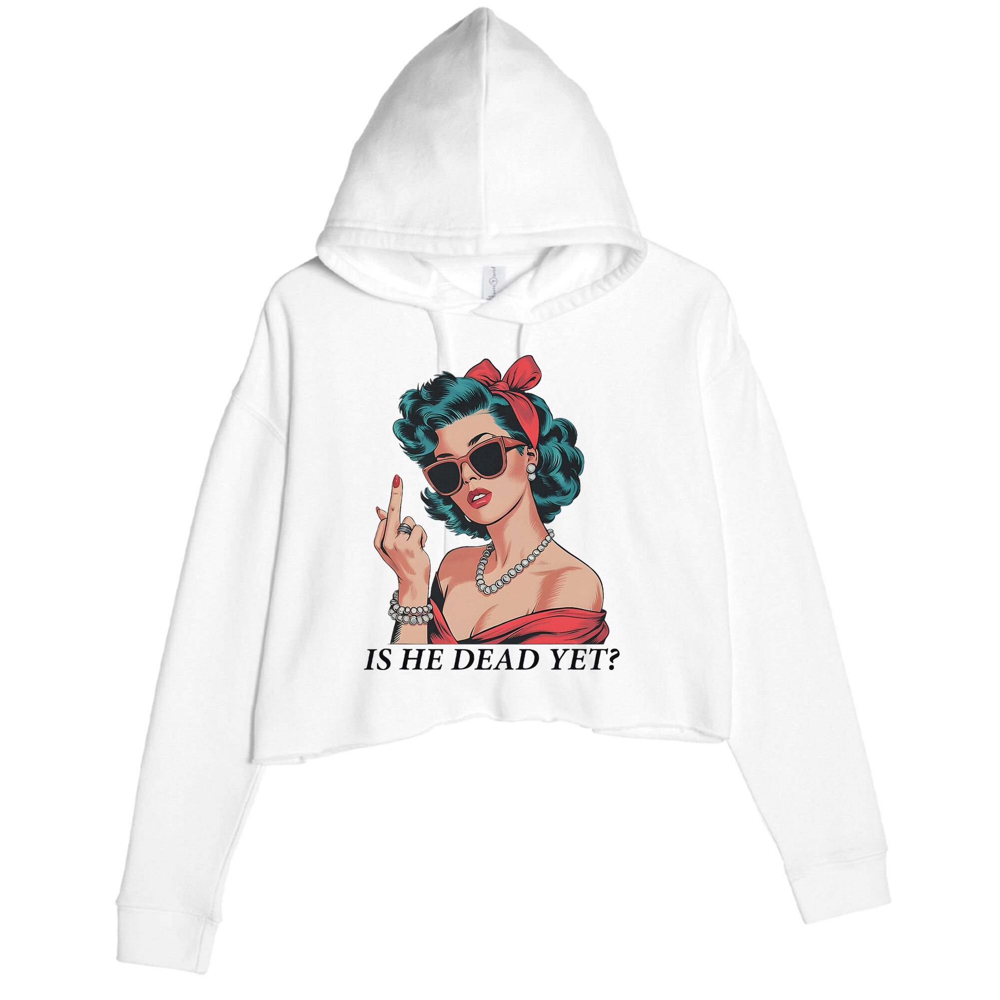 Is He Dead Yet Anti Racism Crop Fleece Hoodie