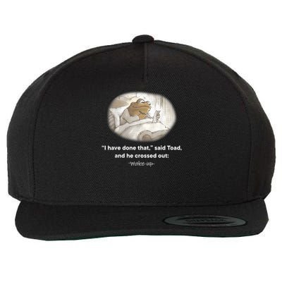 I Have Done That Said Toad And He Crossed Out Wake Up Wool Snapback Cap