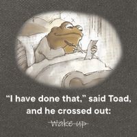 I Have Done That Said Toad And He Crossed Out Wake Up Cotton Canvas Backpack
