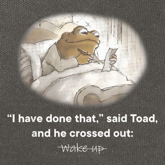 I Have Done That Said Toad And He Crossed Out Wake Up Cotton Canvas Backpack