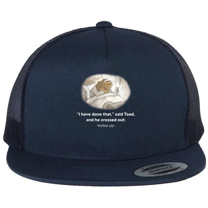 I Have Done That Said Toad And He Crossed Out Wake Up Flatbill Hat
