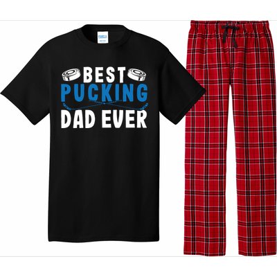 Ice Hockey Dad Best Pucking Dad Gift Pajama Set