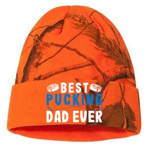 Ice Hockey Dad Best Pucking Dad Gift Kati Licensed 12" Camo Beanie