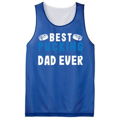 Ice Hockey Dad Best Pucking Dad Gift Mesh Reversible Basketball Jersey Tank