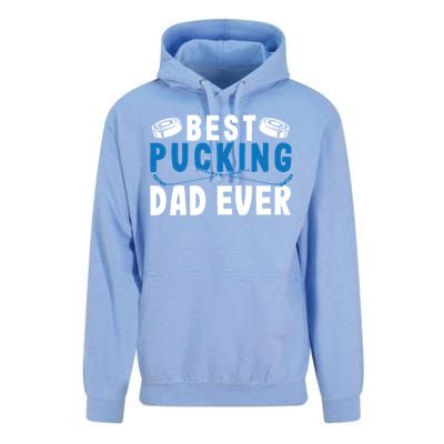 Ice Hockey Dad Best Pucking Dad Gift Unisex Surf Hoodie