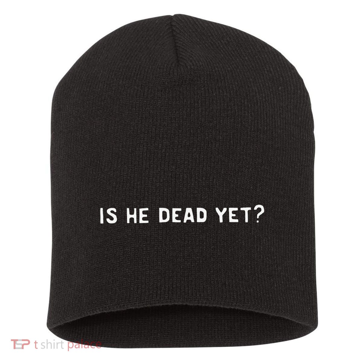 Is He Dead Yet Short Acrylic Beanie