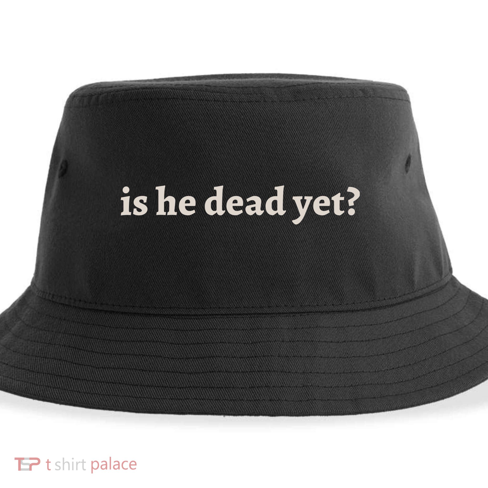 Is He Dead Yet Vintage Sustainable Bucket Hat