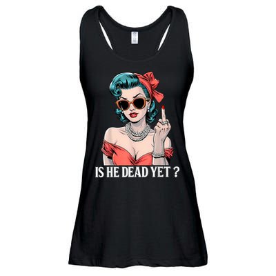 Is He Dead Yet Ladies Essential Flowy Tank