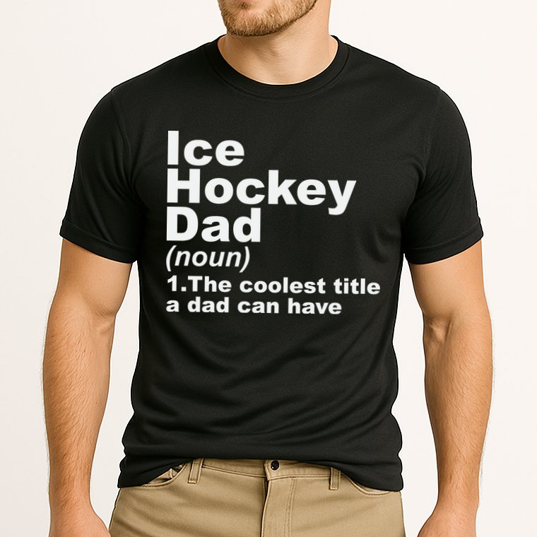 Ice Hockey Dad Definition Funny Sports Gift Fathers Day Cooling Performance Crew T-Shirt