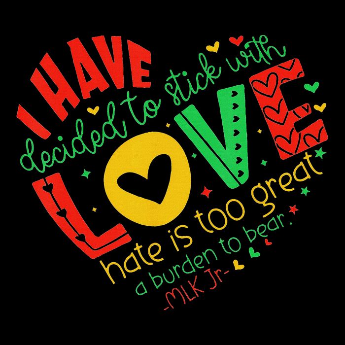 I Have Decided To Stick With Love Mlk Black History Month Zip Tote Bag