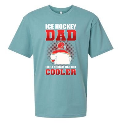 Ice Hockey Dad Like Normal Dad But Cooler Gift Sueded Cloud Jersey T-Shirt