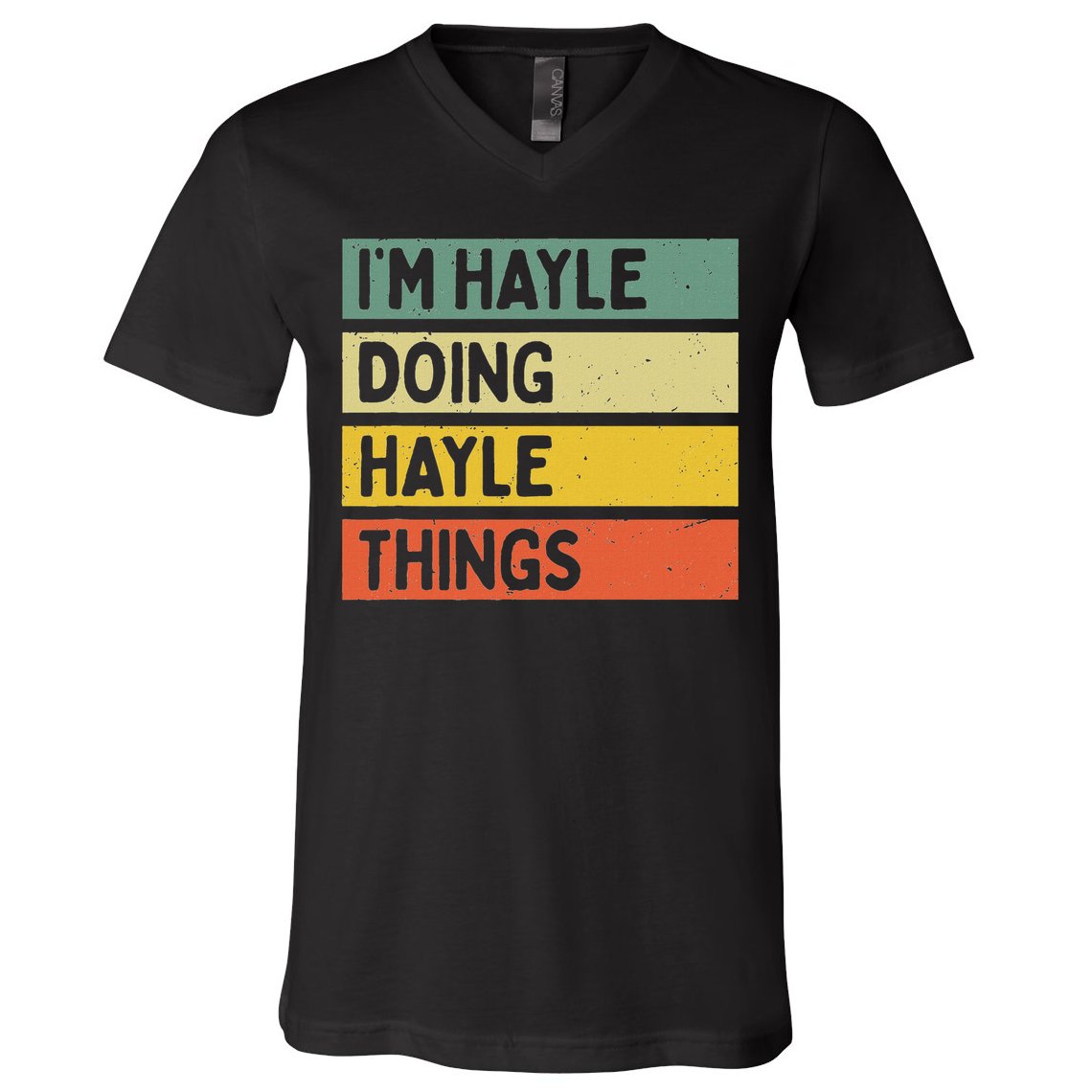 I'm Hayle Doing Hayle Things Funny Personalized Quote V-Neck T-Shirt