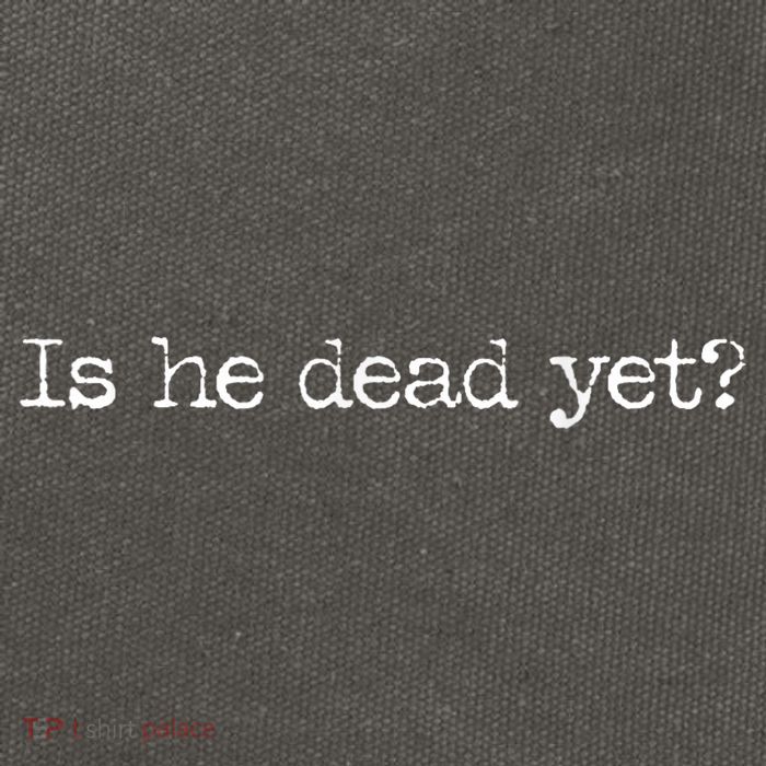 Is He Dead Yet? Cotton Canvas Backpack