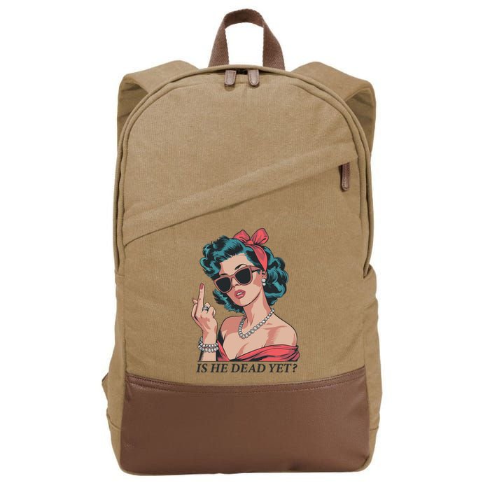 Is He Dead Yet Cotton Canvas Backpack
