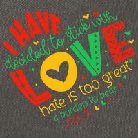 I Have Decided To Stick With Love Mlk Black History Month Cotton Canvas Backpack