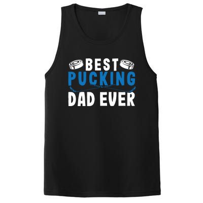 Ice Hockey Dad Best Pucking Dad Gift PosiCharge Competitor Tank